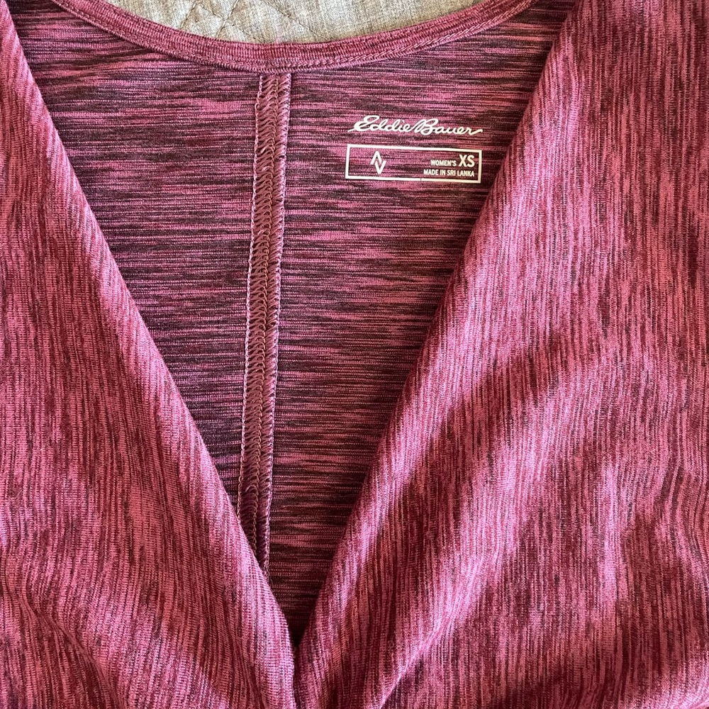 Eddie Bauer Travex Aster Tie The Knot Dress in Space Dye Red, Women’s XS - Picture 5 of 9
